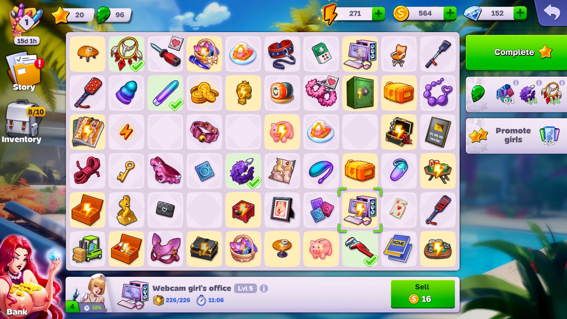 玩 casual 遊戲 - Horny Villa 在 Nutaku casual遊戲 - Horny Villa