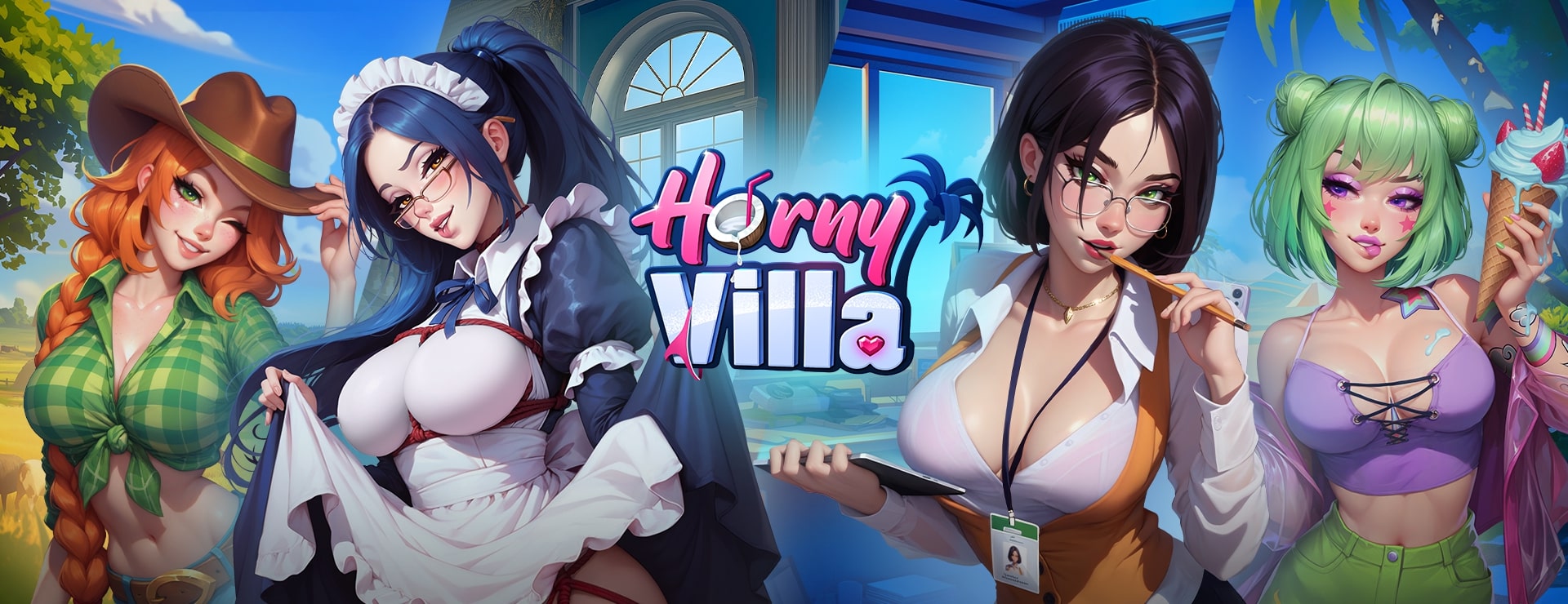 玩 Horny Villa 在 Nutaku Horny Villa - 休闲游戏 遊戲
